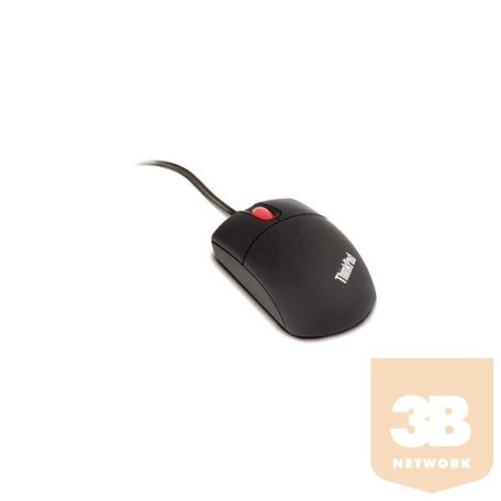 LENOVO Vezetékes egér, Travel Mouse, Optikai, USB, PS/2, fekete