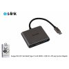 S-Link USB Hub - SW-U515 (Bemenet: USB Type-C, Kimenet: HDMI, USB, USB Type-C , 4K, 30Hz, fém, szürke)