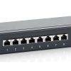 Equip Patch Panel - 326416 (16 port, Cat6, 1U, árnyékolt, fekete)