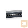 Equip 19'' patch panel 24 portos 1U cat.6 árnyékolt, fekete