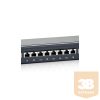 Equip 19'' patch panel 24 portos 1U cat.6 árnyékolt, fekete