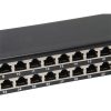 Equip Patch panel - 326449 (48 port, Cat6, 1U, árnyékolt, fekete)