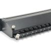 Equip Patch panel - 326624 (24 port, Cat6A, 1U, árnyékolt, fekete)