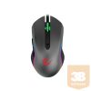 Rampage Egér Gamer - SMX-R70 BLAZE (6400DPI, 6 gomb, makro, RGB LED, 1,8m harisnyázott kábel, piros-fekete)