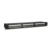 Equip Patch panel - 327425 (24 port, Cat5e, 1U, árnyékolt, fekete)