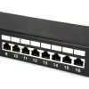 Equip Patch panel - 327425 (24 port, Cat5e, 1U, árnyékolt, fekete)