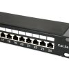 Equip Patch panel - 327425 (24 port, Cat5e, 1U, árnyékolt, fekete)