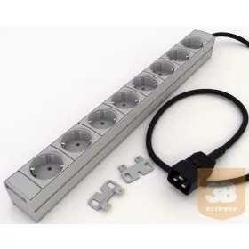   DI-STRIP Compact hálózati elosztó 8db aljzattal, kapcsoló nélkül