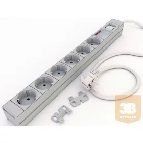   DI-STRIP Compact hálózati elosztó 6db aljzattal, kapcsolóval