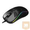 Rampage Egér Gamer - SMX-R85 GENTLE (6400DPI, 6 gomb, makro, RGB LED, harisnyázott kábel, fekete)