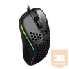 Rampage Egér Gamer - SMX-R85 GENTLE (6400DPI, 6 gomb, makro, RGB LED, harisnyázott kábel, fekete)