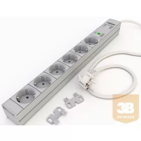   DI-STRIP Safety Basic hálózati elosztó 6db aljzattal, túlfeszültség védelemmel