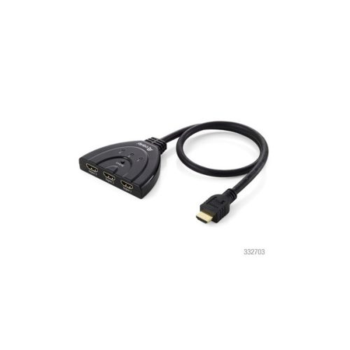 Equip HDMI Switch - 332703 (1x Bemenet, 3x Kimenet, fekete)