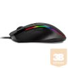 Rampage Egér Gamer - SMX-G72 GREEDY RGB (4800DPI, 8 gomb, makro, RGB LED, 1,7M kábel, fekete)