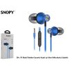 Snopy Fülhallgató - SN-J19 Blue (mikrofon, 3.5mm TRRS jack, 1.2m kábel, kék)