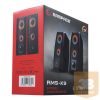 Rampage Hangszóró 2.0 - RMS-X9 2.0 RGB (6W RMS; hangerőszabályzó; USB, RGD LED, Piros)