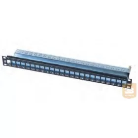   AMP Moduláris 24 portos patchpanel, SL betéthez, 1U, fekete (336526-1)