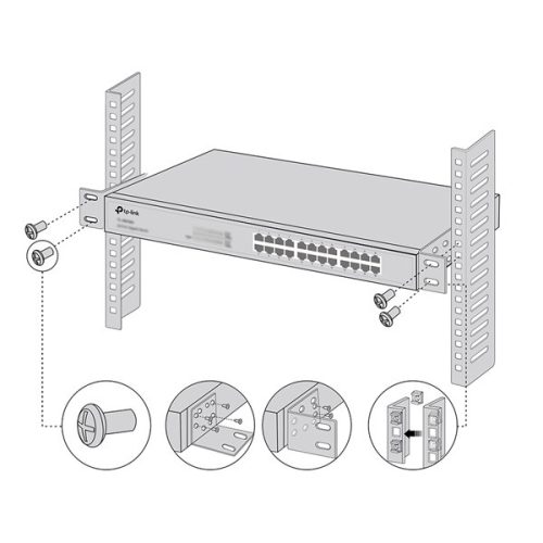 TP-LINK Kiegészítő - Rack Mount Kit 13-inch (93x43.8x40mm), RACKMOUNT KIT-13