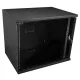 S-Link fali rackszekrény - 4U 19" fali kivitel (190x530x400mm, fekete), lapraszerelt