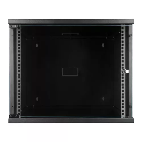 S-Link fali rackszekrény - 4U 19" fali kivitel (190x530x400mm, fekete), lapraszerelt
