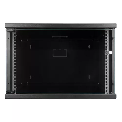 S-Link fali rackszekrény - 7U 19" fali kivitel (400x530x400mm, Flatpack, fekete) lapraszerelt