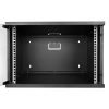 S-Link fali rackszekrény - 7U 19" fali kivitel (320x530x400mm, Flatpack, fekete) lapraszerelt