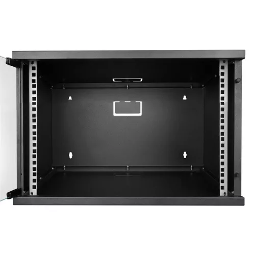 S-Link fali rackszekrény - 7U 19" fali kivitel (400x530x400mm, Flatpack, fekete) lapraszerelt