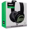 Snopy Fejhallgató - SN-101 BONNY Green (stereo, mikrofon, 3.5mm jack, hangerőszabályzó, 1m kábel, fekete-zöld)