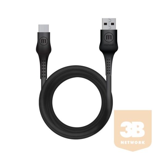 MAXELL adatkábel, Jelleez, USB-C, fekete