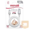 MAXELL adatkábel, Jelleez, USB-C, fehér