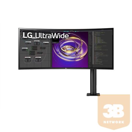LG 34"-os, 21:9-képarányú, ívelt UltraWide™ QHD (3440 x 1440) Ergo monitor