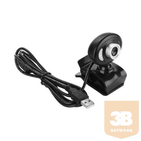 Rampage Webkamera - SC-826 (mikrofon, 300K, USB, 480p, Vision LED, fekete)