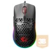 Rampage Egér Gamer - SMX-R77 X-TITAN (7200DPI, 7 gomb, makro, RGB LED, 1,8m harisnyázott kábel, fekete)