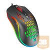 Everest Gamer Egér - SM-G07 METAFOR  (6400 DPI, 7gomb, 1,5m harisnyázott kábel,optikai, fekete, RGB LED)