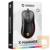 Everest Gamer Egér - SM-G58 X-HAMMER  (7200 DPI, 7gomb, 1,5m harisnyázott kábel,optikai, fekete, RGB LED)