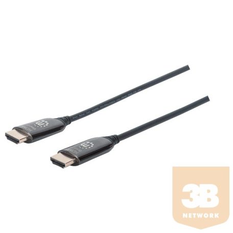 Manhattan Kábel - Aktív HDMI to HDMI (HDR, ARC, 3D, 4K@60Hz, HDCP 2.2, 18 Gbps Bandwidth, 70m, Fekete)