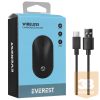 Everest Vezeték nélküli Egér - SMW-399 Rechargeable Super Quiet (1600 DPI, 3 gomb, optikai, fekete)