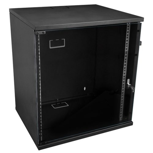 S-Link fali rackszekrény - 12U 19" fali kivitel (540x530x400mm) lapraszerelt