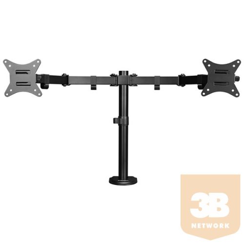 Everest Monitor állvány - MS-124 (17"-32"-ig, dupla monitor, Fekete)