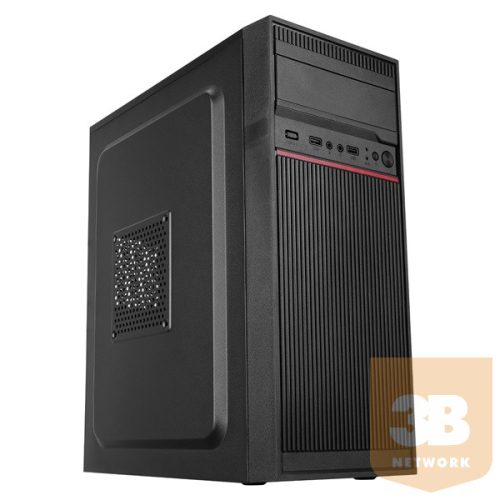 Everest Számítógépház -  K210 Peak 250W (fekete; Micro ATX / ATX/MINI-ITX, 250W táp, 2xUSB2.0 )