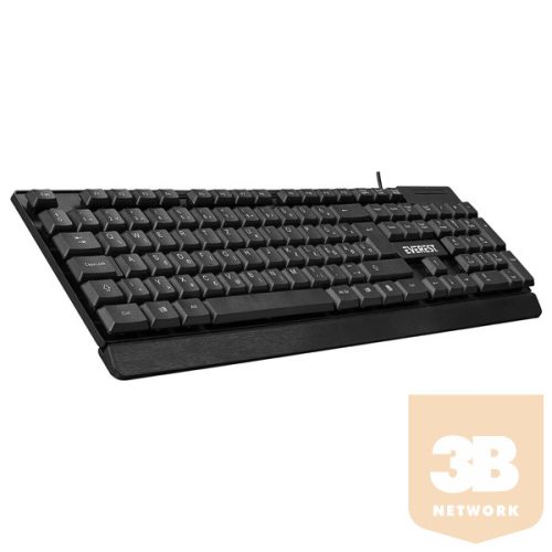 Everest Billentyűzet - KB-2030 (N-key, USB, fekete, magyar)