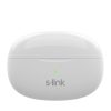 S-Link Fülhallgató Vezeték Nélküli - SL-TWS08 White (Type-C, 4x HD mikrofon, 40 óra, fehér)