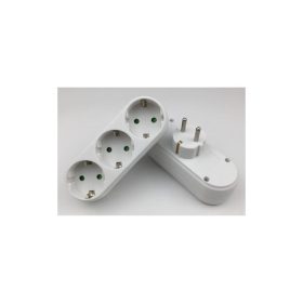   BLACKBIRD Hálózati Dugalj elosztó 250V, Max:3680W 3x16A/250V GA03 gyerekvédelem, Fehér