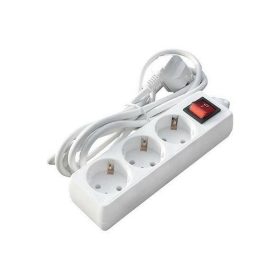   BLACKBIRD Hálózati elosztó 1.5m 3xSCHUKO 16/A/250V/3500W + kapcsoló, Fehér