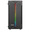 Everest Számítógépház - SABER RGB Peak 250W (fekete; Micro ATX / MINI-ITX, 250W táp, 2xUSB2.0 )