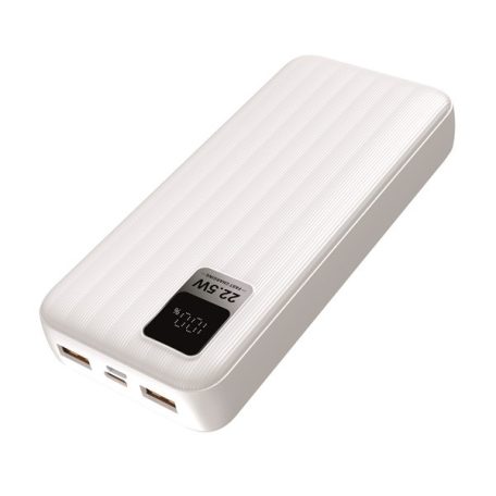 S-Link Powerbank - G230 20000mAh (2xUSB, Micro usb, Type-C, PD20W+QC3.0, led, fehér)