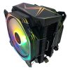 Rampage CPU Cooler - OCTAGON C60 (max dB, 96,84 m3/h, 4 pin csatlakozó, 2x12cm, A-RGB, LED)