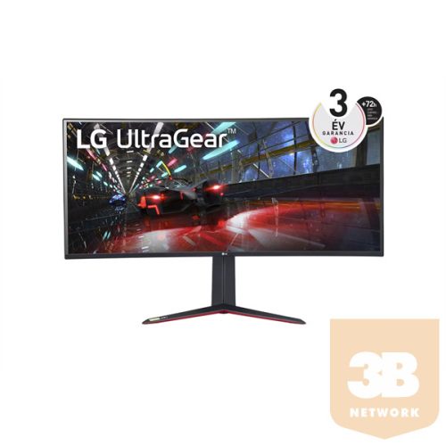 LG Ívelt Gaming 160Hz Nano IPS monitor 37.5" 38GN950P, 3840x1600, 21:9, 450cd/m2, 1ms, 2xHDMI/DisplayPort/3xUSB