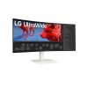 LG Ívelt IPS monitor 37.5" 38WR85QC-W, 3840x1600, 21:9, 450cd/m2, 1ms, 2xHDMI/DisplayPort/USB-C/USB, hangszóró