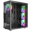 Everest Számítógépház -  PLAID V1 (fekete; üveg; ATX; alsó táp; 4x120mm RGB, 1xUSB3.0 + 2xUSB2.0)